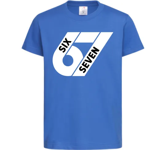 Дитяча футболка 67 six seven Яскраво-синій фото