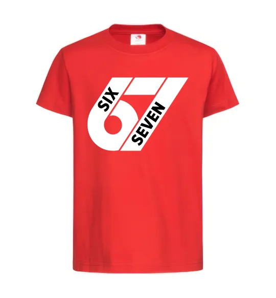 Детская футболка 67 six seven Красный фото