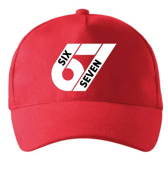 Кепка 67 six seven Червоний фото