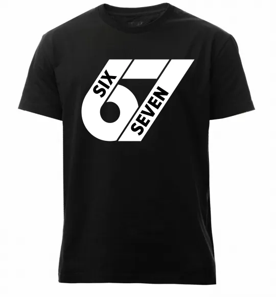 Чоловіча преміум футболка 67 six seven Чорний фото