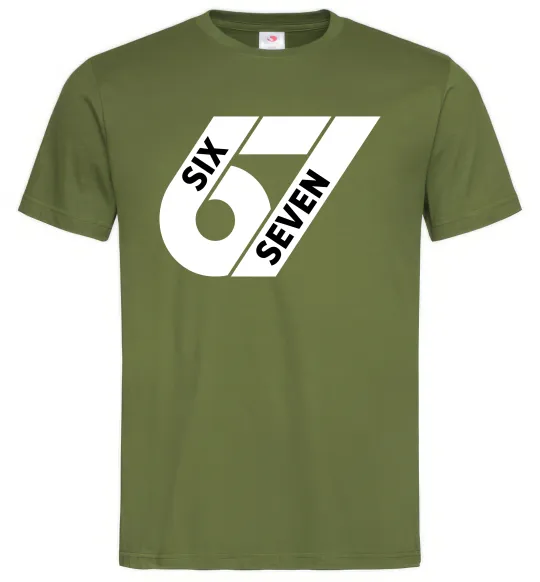 Чоловіча футболка 67 six seven Оливковий фото