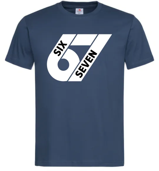 Чоловіча футболка 67 six seven Темно-синій фото