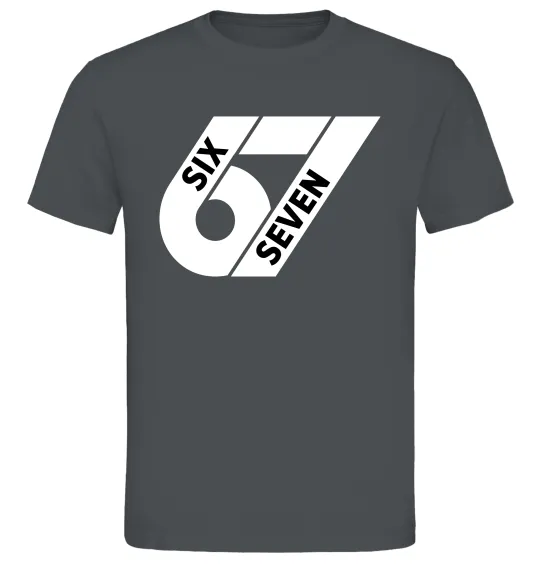 Чоловіча футболка 67 six seven Графіт фото