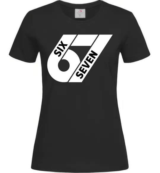 Жіноча футболка 67 six seven Чорний фото