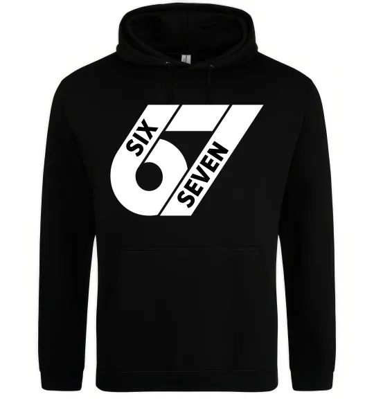 Чоловіча толстовка (худі) 67 six seven Чорний фото