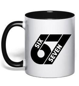 Чашка з кольоровою ручкою 67 six seven Чашка з кольоровою ручкою 67 six seven