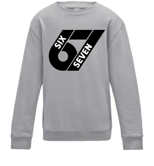 Дитячий світшот 67 six seven Сірий меланж фото