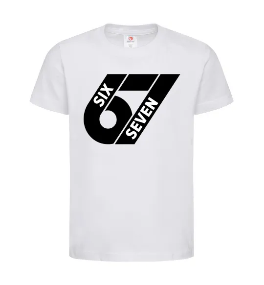 Детская футболка 67 six seven Белый фото