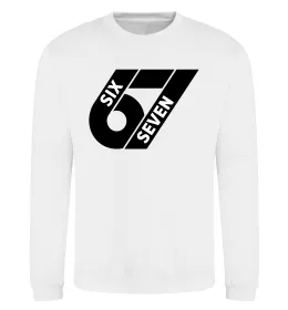 Свитшот 67 six seven Белый фото