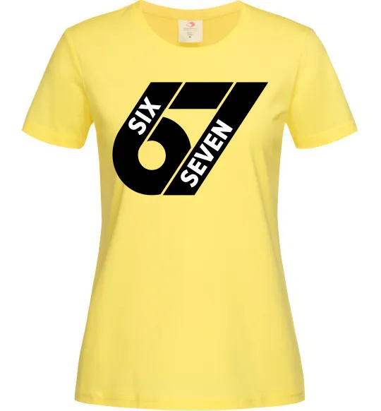 Жіноча футболка 67 six seven Лимонний фото