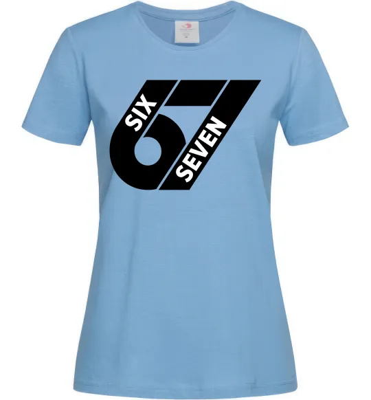 Жіноча футболка 67 six seven Блакитний фото