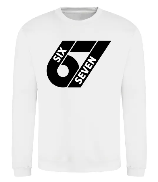Світшот 67 six seven Білий фото