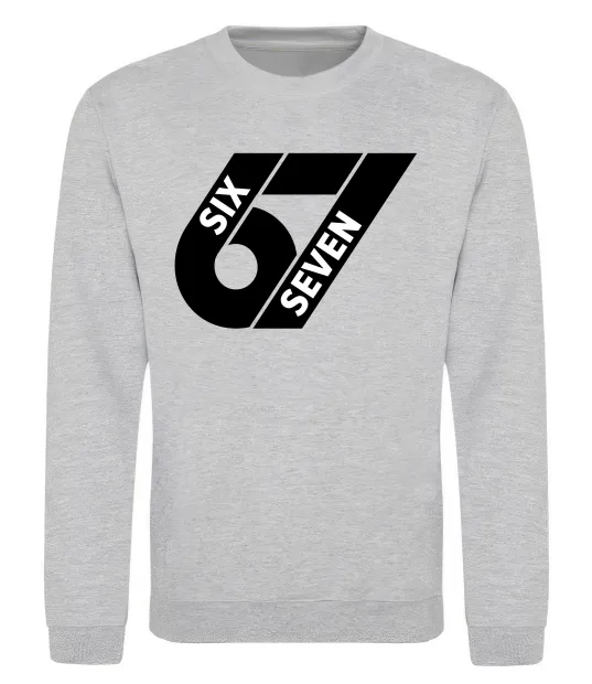 Світшот 67 six seven Сірий меланж фото