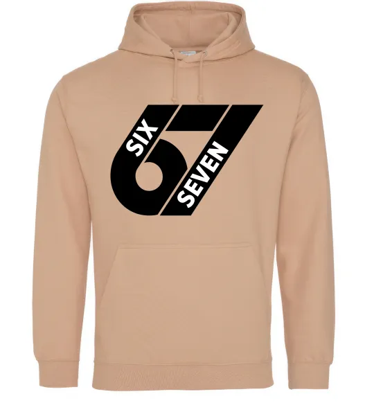 Чоловіча толстовка (худі) 67 six seven Пісочний фото