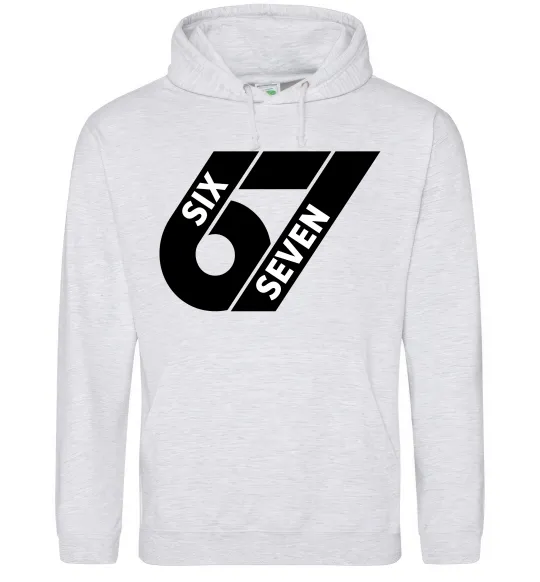 Жіноча толстовка (худі) 67 six seven Сірий меланж фото