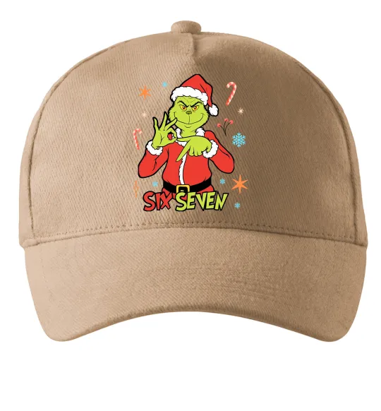 Кепка Грінч six seven Песочный фото