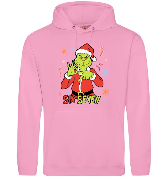 Чоловіча толстовка (худі) Грінч six seven Рожевий фото