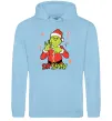 Чоловіча толстовка (худі) Грінч six seven Блакитний фото