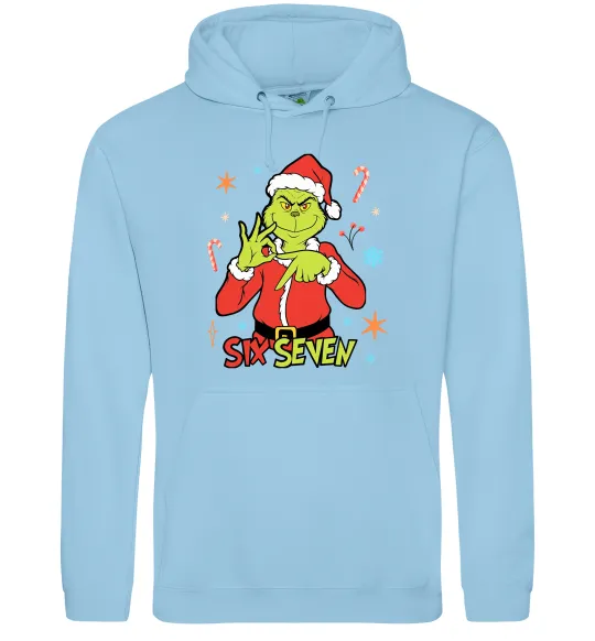 Жіноча толстовка (худі) Грінч six seven Блакитний фото