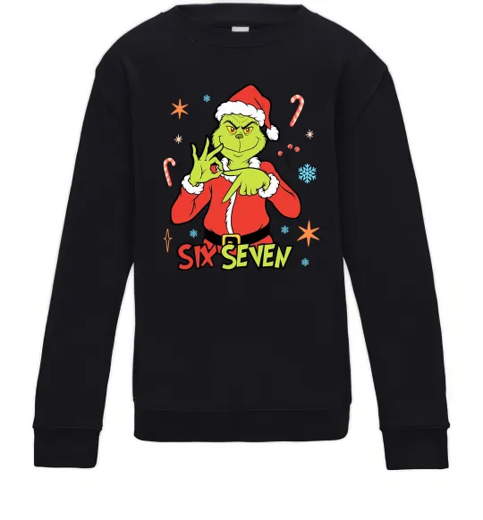 Детский Свитшот Грінч six seven Черный фото