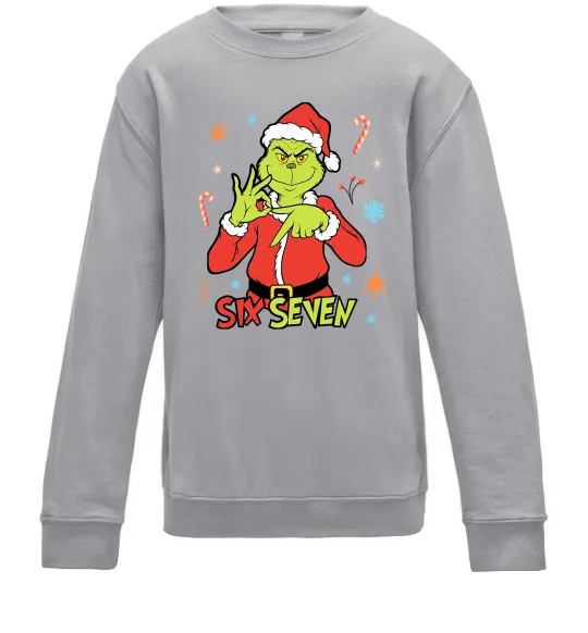 Детский Свитшот Грінч six seven Серый меланж фото