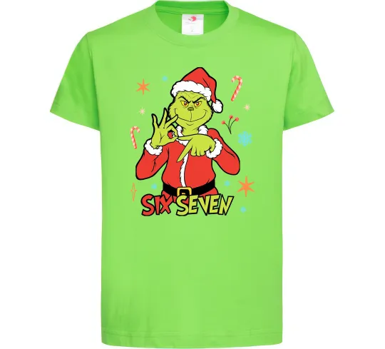 Детская футболка Грінч six seven Лаймовый фото