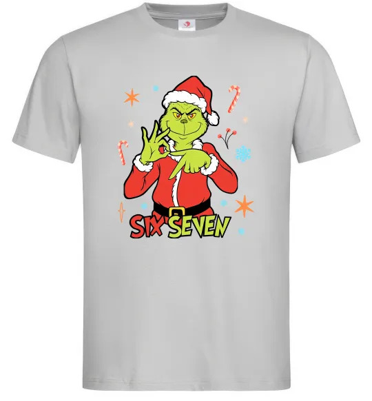 Мужская футболка Грінч six seven Серый фото