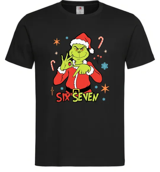 Мужская футболка Грінч six seven Черный фото