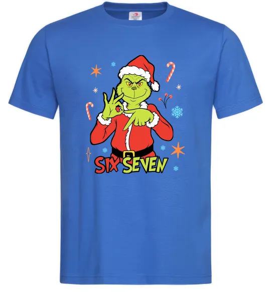 Мужская футболка Грінч six seven Ярко-синий фото