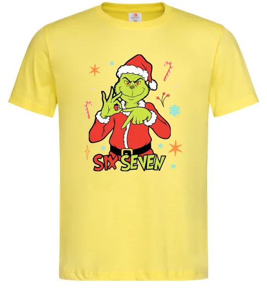 Мужская футболка Грінч six seven Лимонный фото