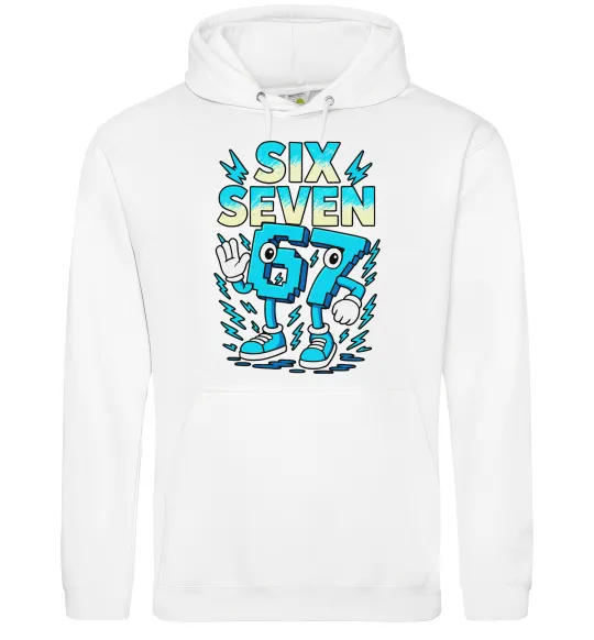 Чоловіча толстовка (худі) SixSeven art Білий фото