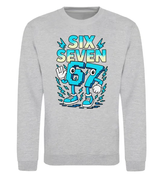 Свитшот SixSeven art Серый меланж фото