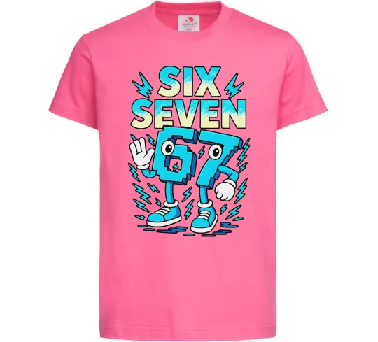 Дитяча футболка SixSeven art Яскраво-рожевий фото