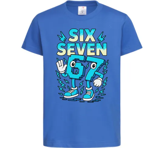 Дитяча футболка SixSeven art Яскраво-синій фото
