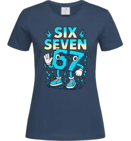 Жіноча футболка SixSeven art Темно-синій фото