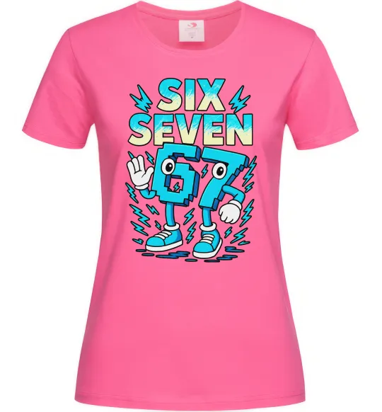 Жіноча футболка SixSeven art Яскраво-рожевий фото