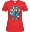 Жіноча футболка SixSeven art Червоний фото