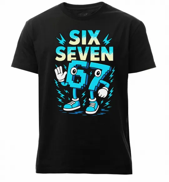 Чоловіча преміум футболка SixSeven art Чорний фото