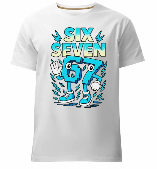 Чоловіча преміум футболка SixSeven art Білий фото