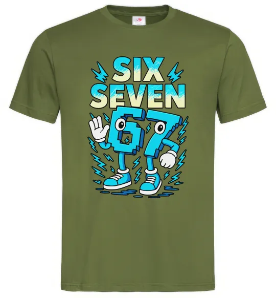 Чоловіча футболка SixSeven art Оливковий фото