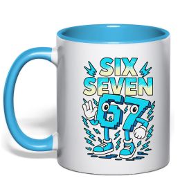 Чашка с цветной ручкой SixSeven art