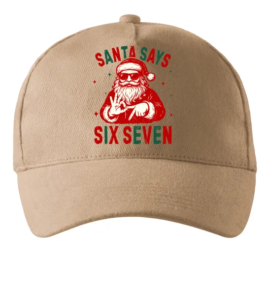 Кепка Santa says six seven Пісочний фото