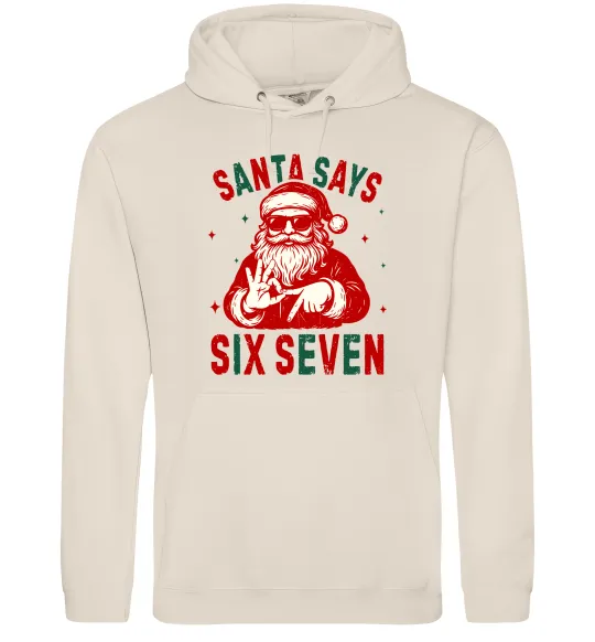 Чоловіча толстовка (худі) Santa says six seven Таш фото