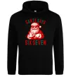 Женская толстовка (худи) Santa says six seven Черный Женская толстовка (худи) Santa says six seven Черный фото