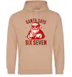 Женская толстовка (худи) Santa says six seven Песочный Женская толстовка (худи) Santa says six seven Песочный фото