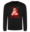 Світшот Santa says six seven Чорний фото