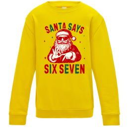 Детский Свитшот Santa says six seven Детский Свитшот Santa says six seven