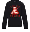 Детский Свитшот Santa says six seven Черный Детский Свитшот Santa says six seven Черный фото