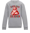 Детский Свитшот Santa says six seven Серый меланж Детский Свитшот Santa says six seven Серый меланж фото