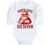 Детский боди Santa says six seven Белый Детский боди Santa says six seven Белый фото